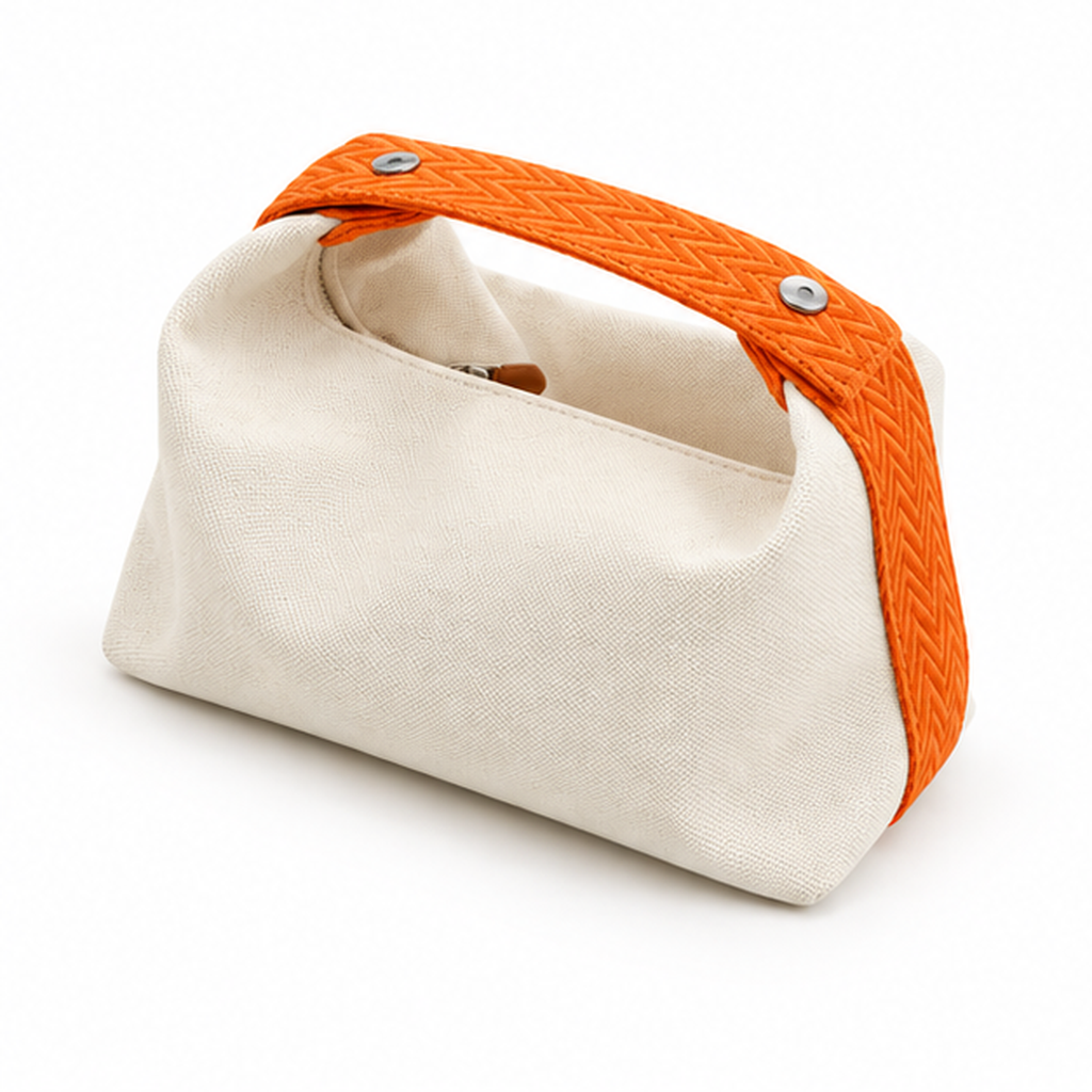 Orange Strap Casual Canvas Handbag Purse
