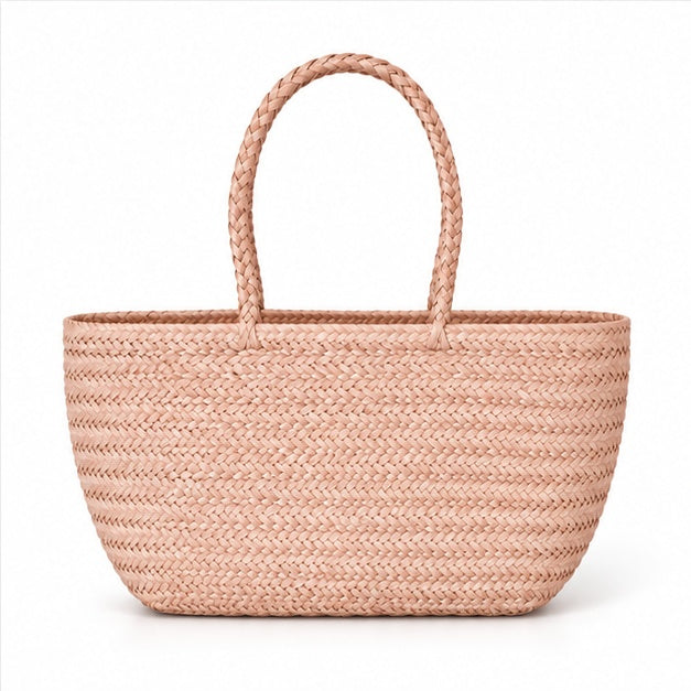 Elegant Woven Straw Everyday Tote Bag