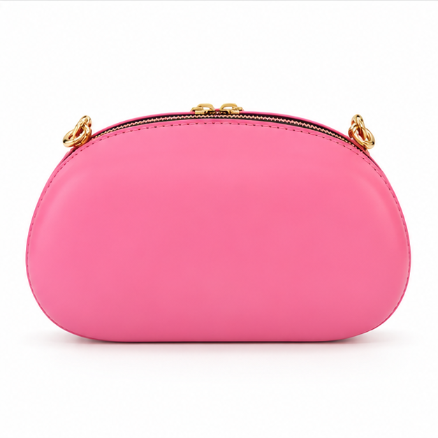 Pink Gold Accent Evening Clutch Bag