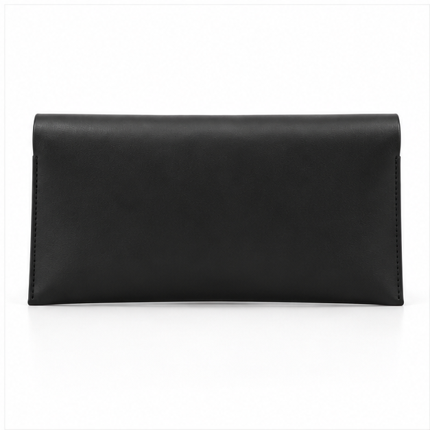 Elegant Black Envelope Clutch Bag Purse