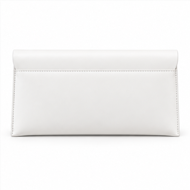 Elegant White Envelope Clutch Evening Bag