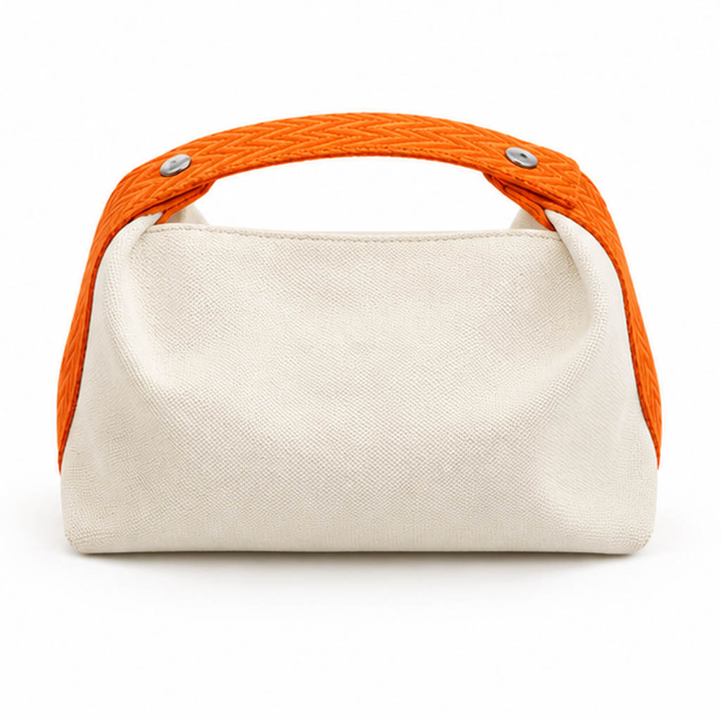 Orange Strap Casual Canvas Handbag Purse