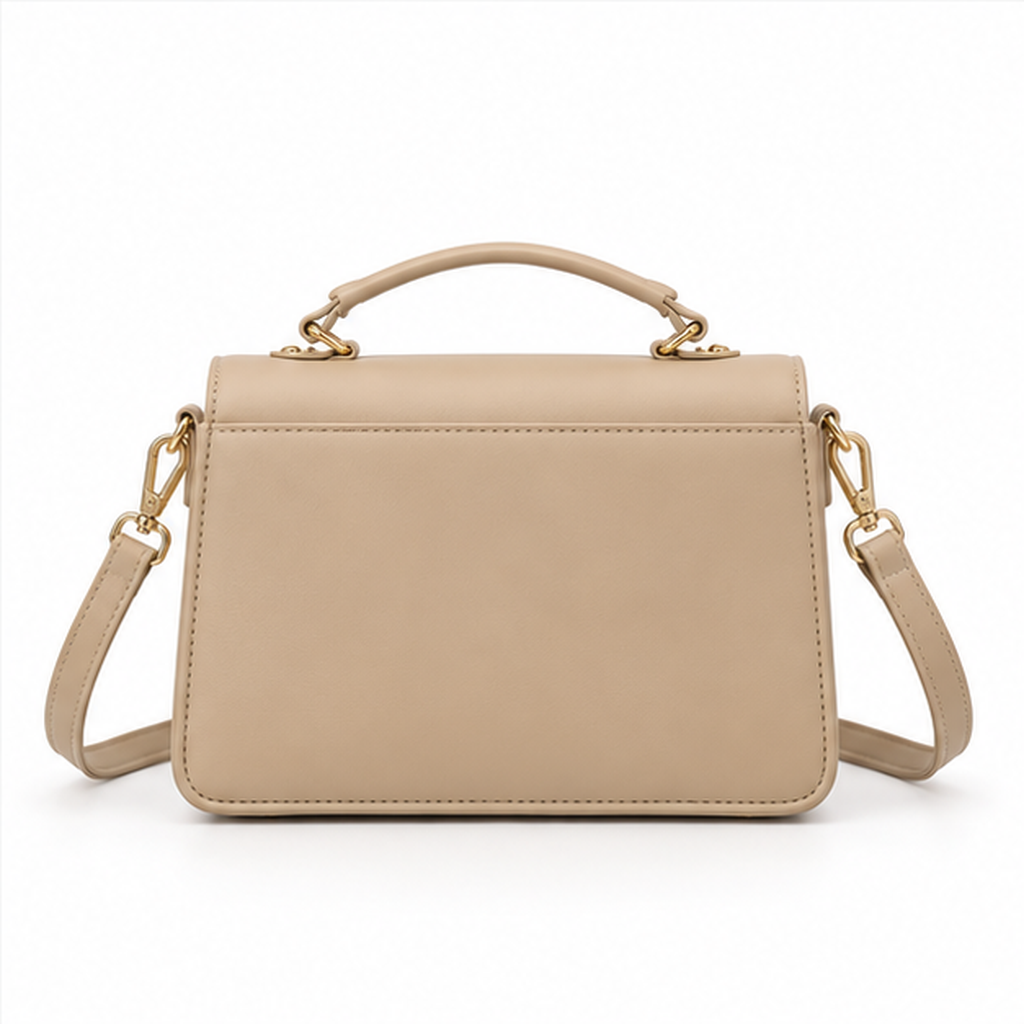 Khaki Butterfly Quilted Shoulder Handbag Purse