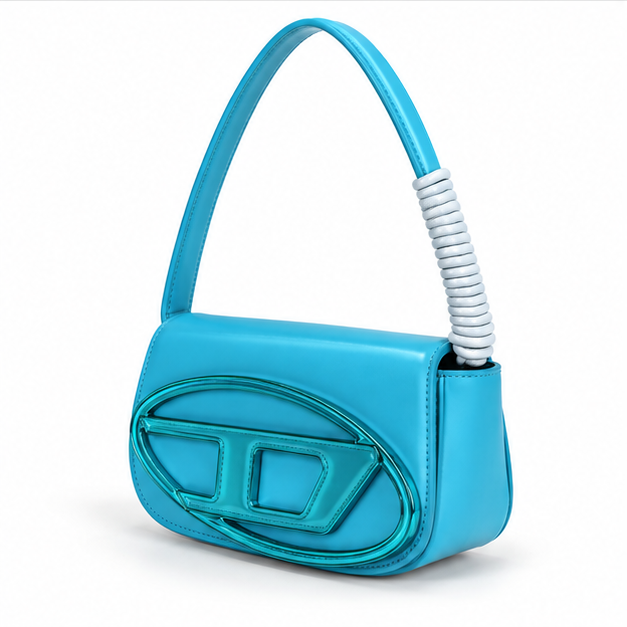 Turquoise Glossy Mini Shoulder Bag