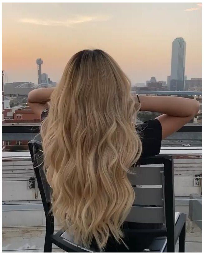 Synthetic Wavy Ombre Blonde Clip Extension