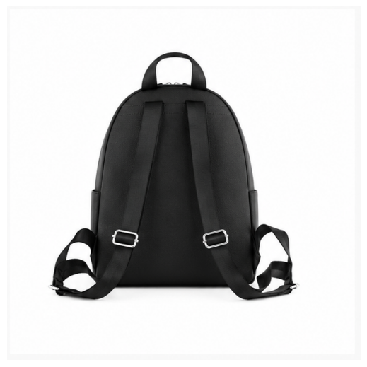 Classic Black Faux Leather Backpack