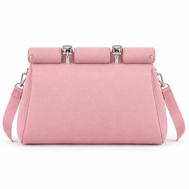 Pink Structured Chain Strap Shoulder Bag