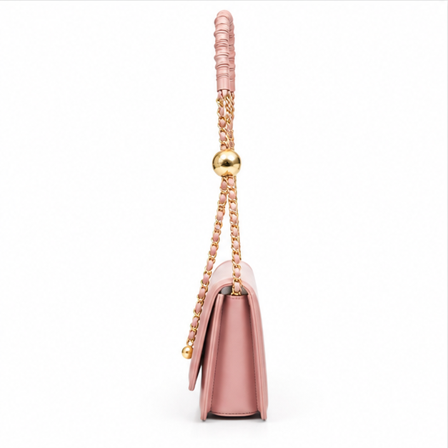 Elegant Pink Chain Shoulder Crossbody Bag