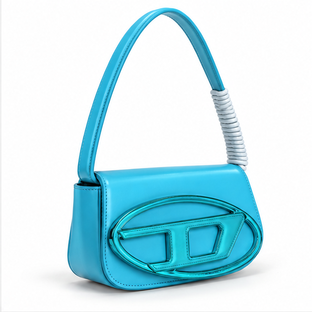 Turquoise Glossy Mini Shoulder Bag