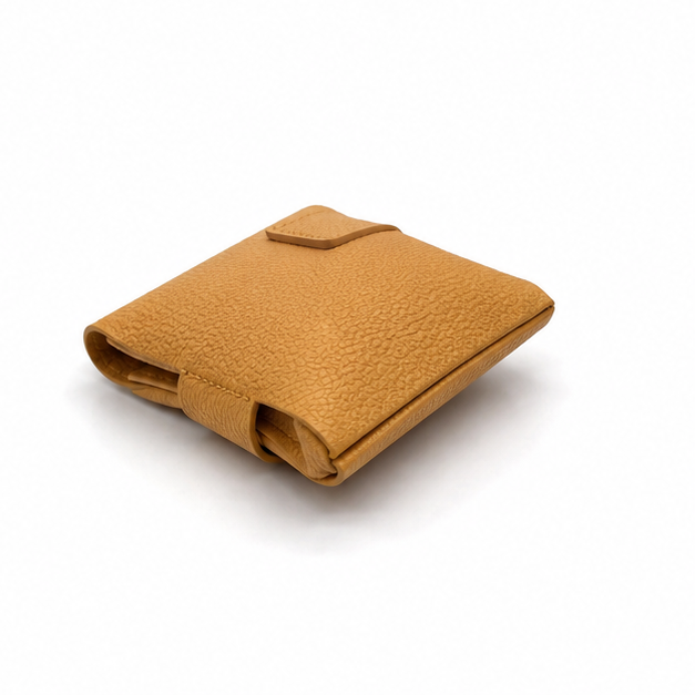 Mustard PU Leather Condom Carrying Case